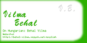 vilma behal business card
